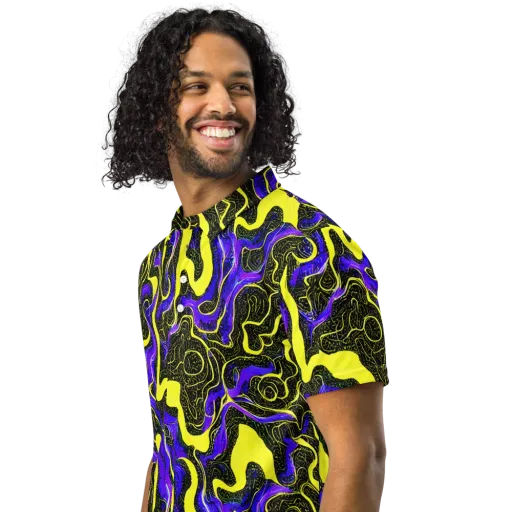 Rebel Circuit on a Men's Slim Fit Polo Shirt