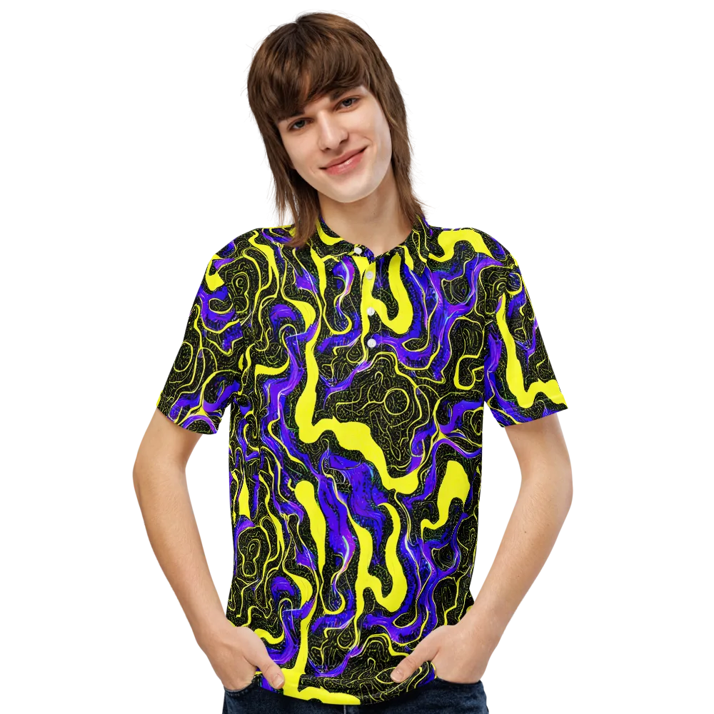 Rebel Circuit on Men's Slim Fit Polo Shirt — Front