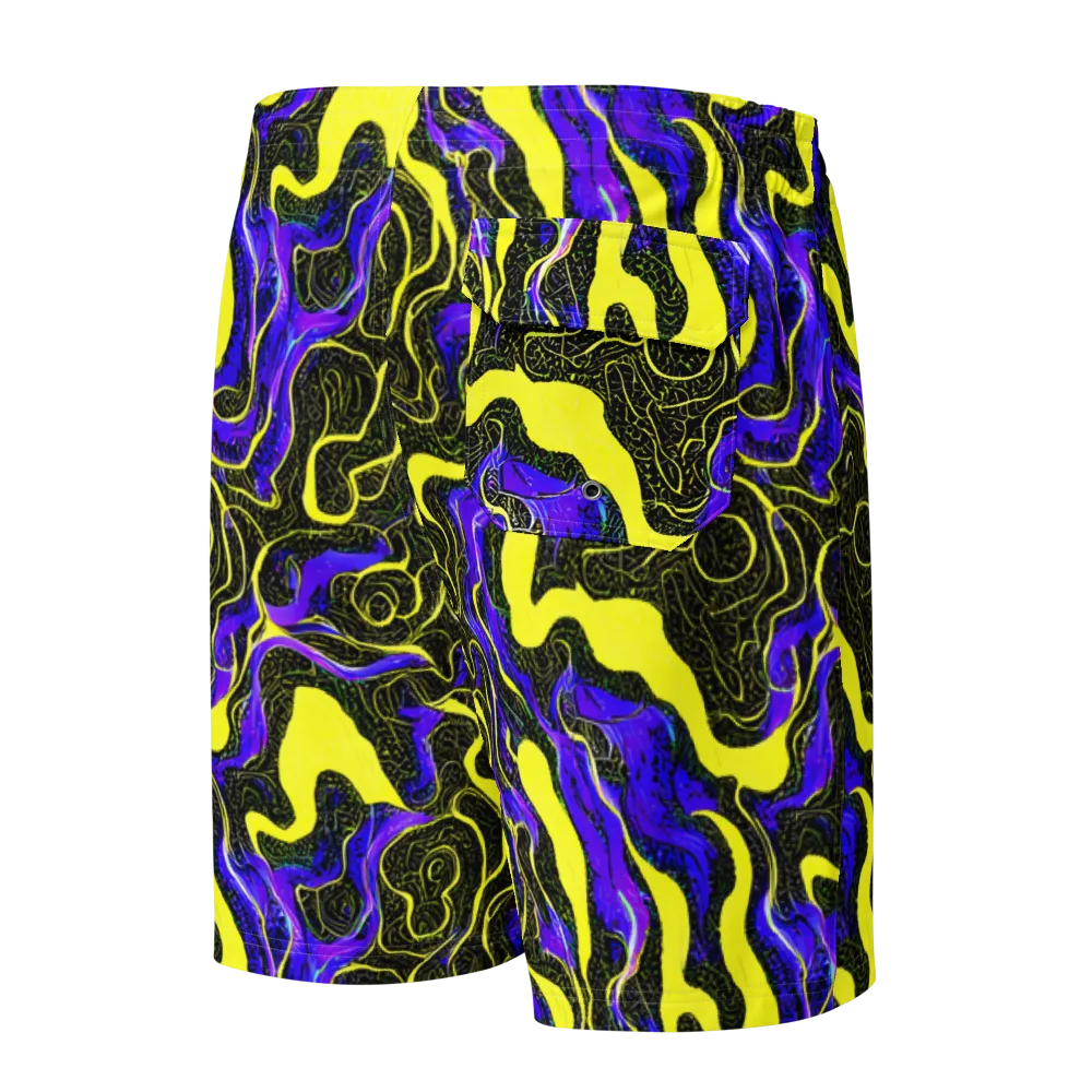 Rebel Circuit on Men's Board Shorts — Back