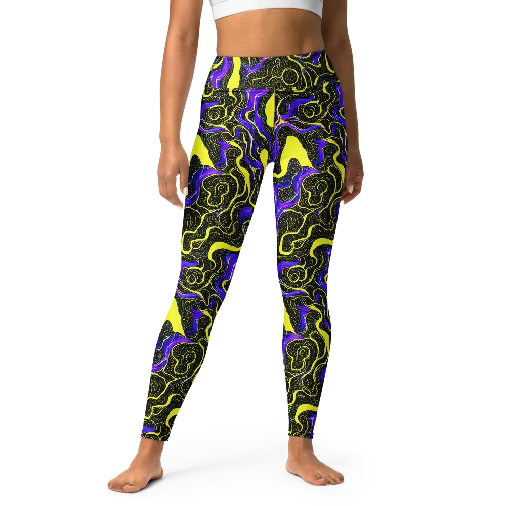Rebel Circuit on Yoga Leggings — Front