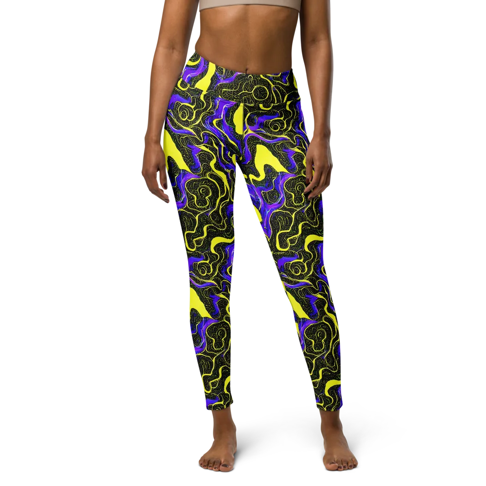 Rebel Circuit on Yoga Leggings — Front