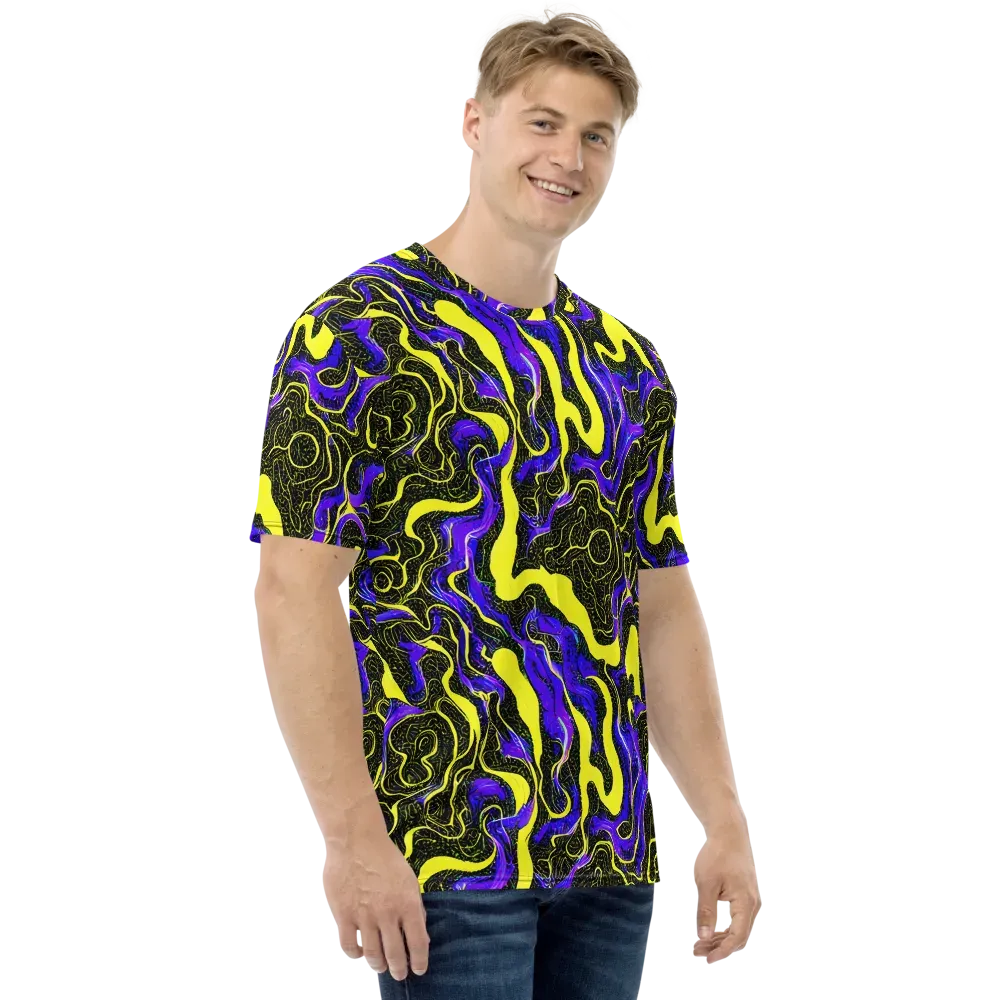 Rebel Circuit on Men's Crew Neck T-Shirt — Right
