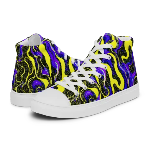 Rebel Circuit on a Men's High Top Canvas Shoes
