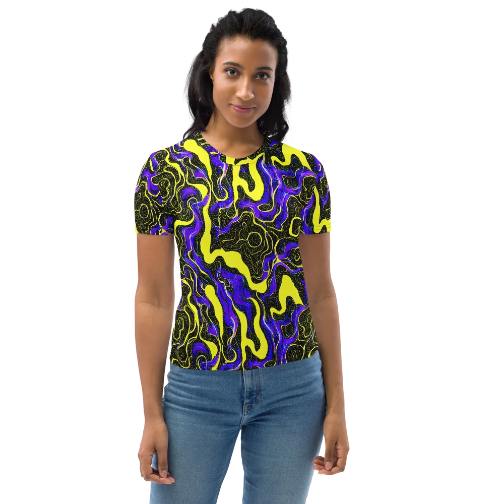 Rebel Circuit on Women's Crew Neck T-Shirt — Front
