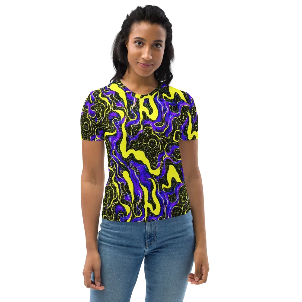 Rebel Circuit on Women's Crew Neck T-Shirt — Front