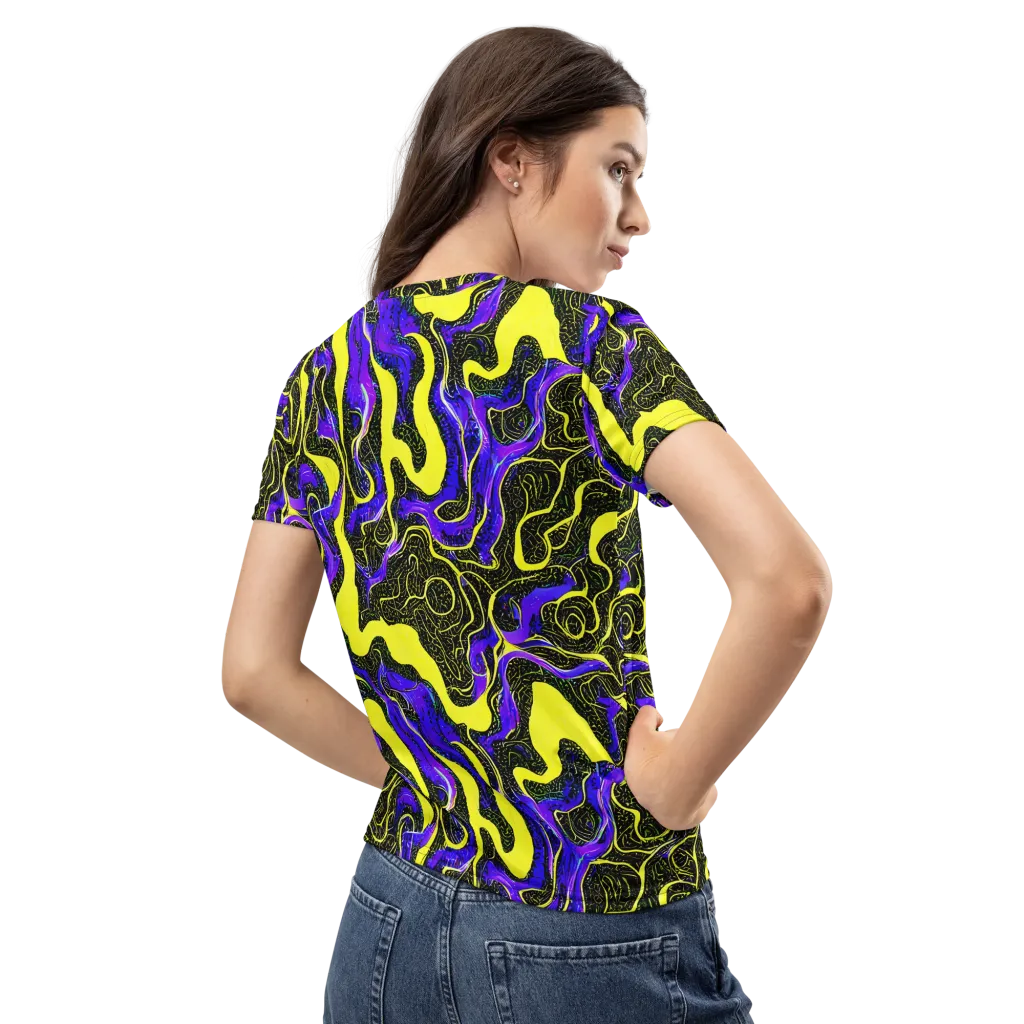 Rebel Circuit on Women's Crew Neck T-Shirt — Back