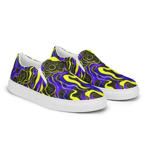 Rebel Circuit on a Men's Slip-On Canvas Shoes