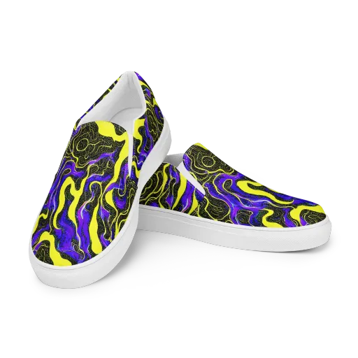 Rebel Circuit on a Women's Slip-On Canvas Shoes