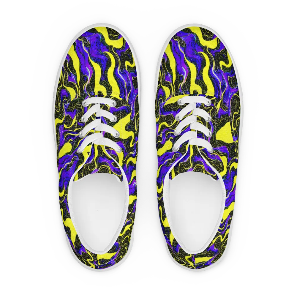 Rebel Circuit on Men's Lace-Up Canvas Shoes — Front