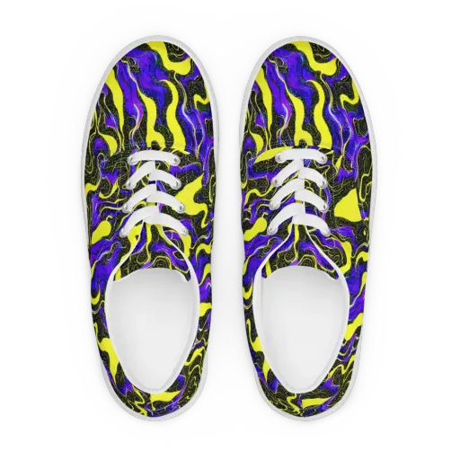 Rebel Circuit on a Men's Lace-Up Canvas Shoes