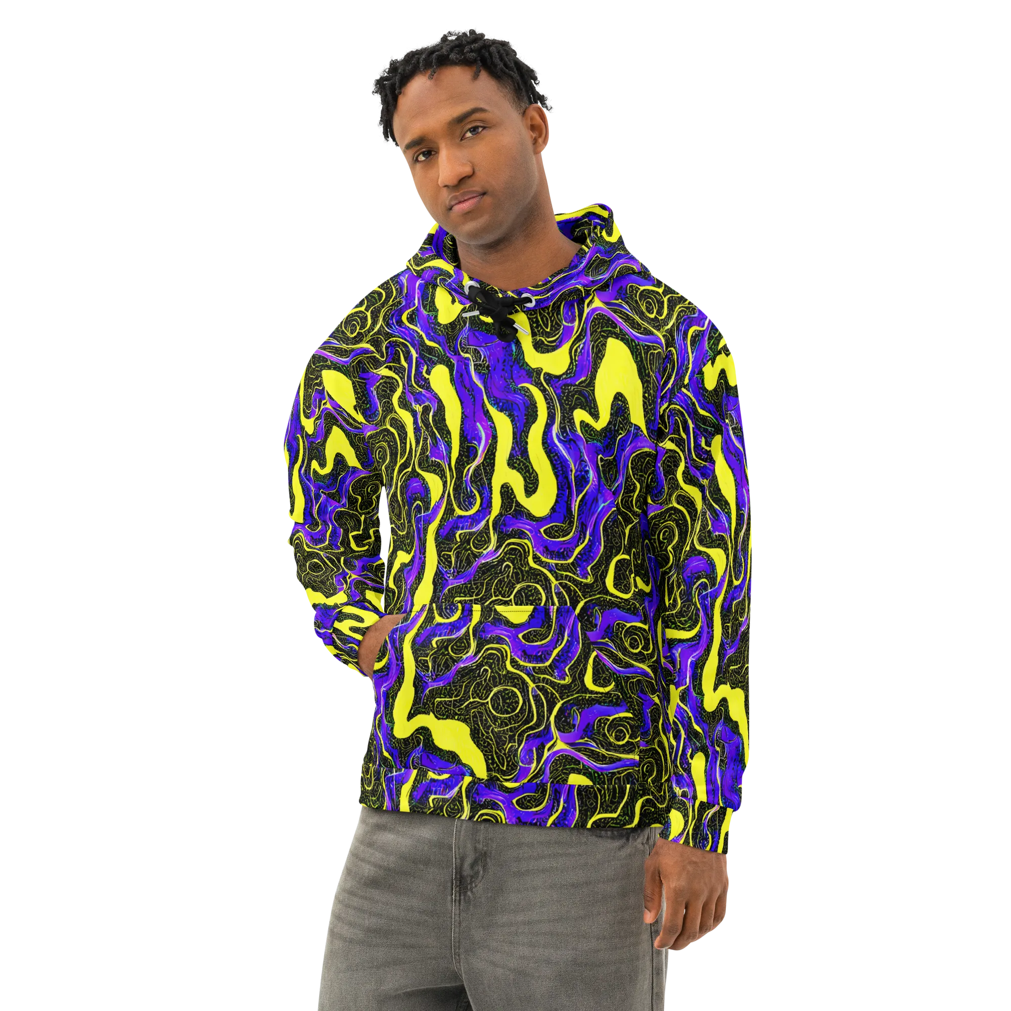Rebel Circuit on Cotton Hoodie — Left Front
