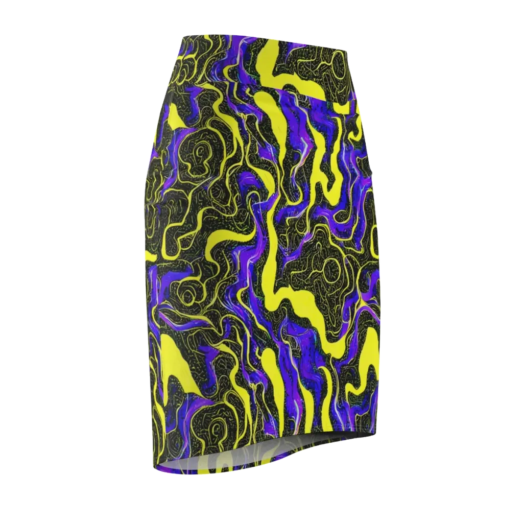 Rebel Circuit on Pencil Skirt — Front Side