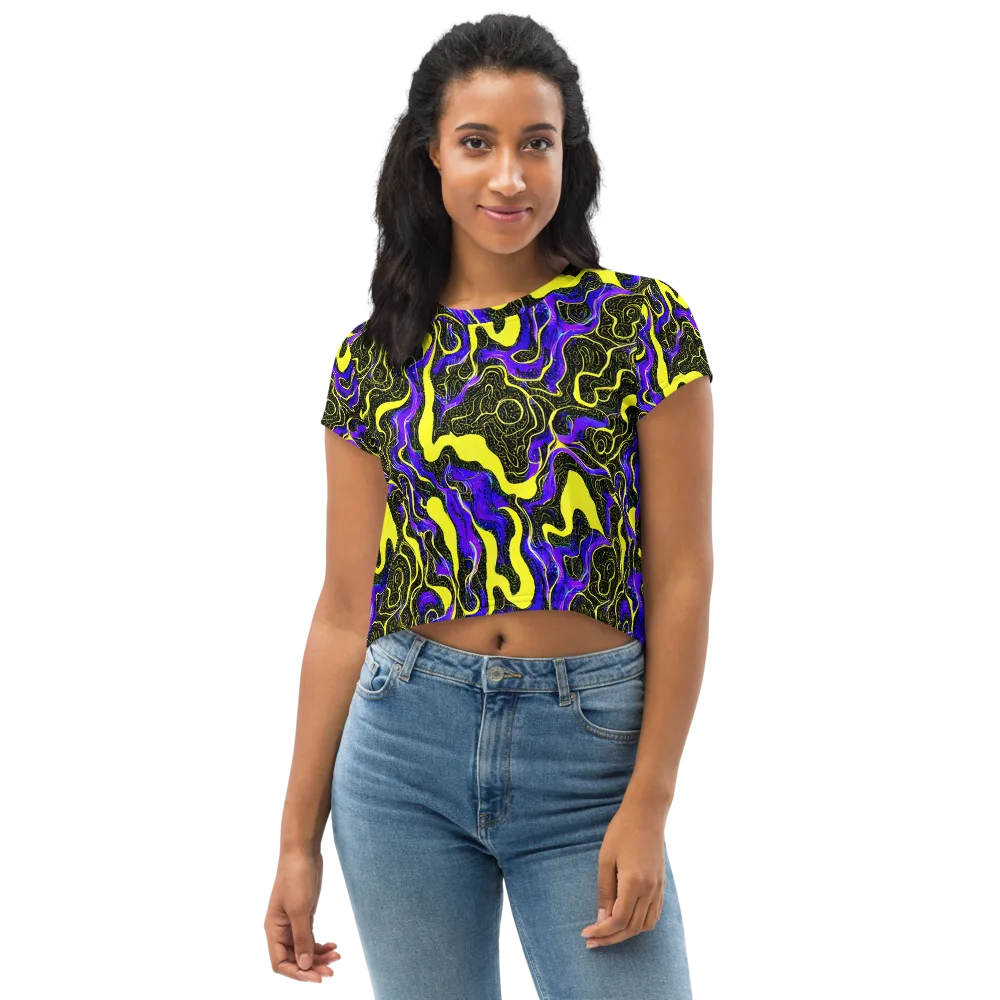 Rebel Circuit on Crop Tee — Front