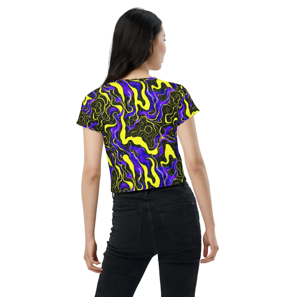 Rebel Circuit on Crop Tee — Back