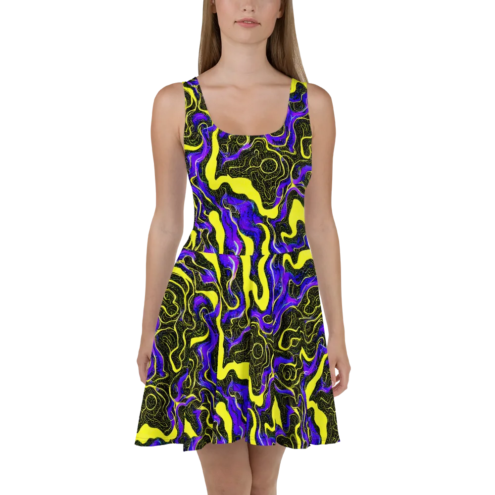 Rebel Circuit on Skater Dress — Front