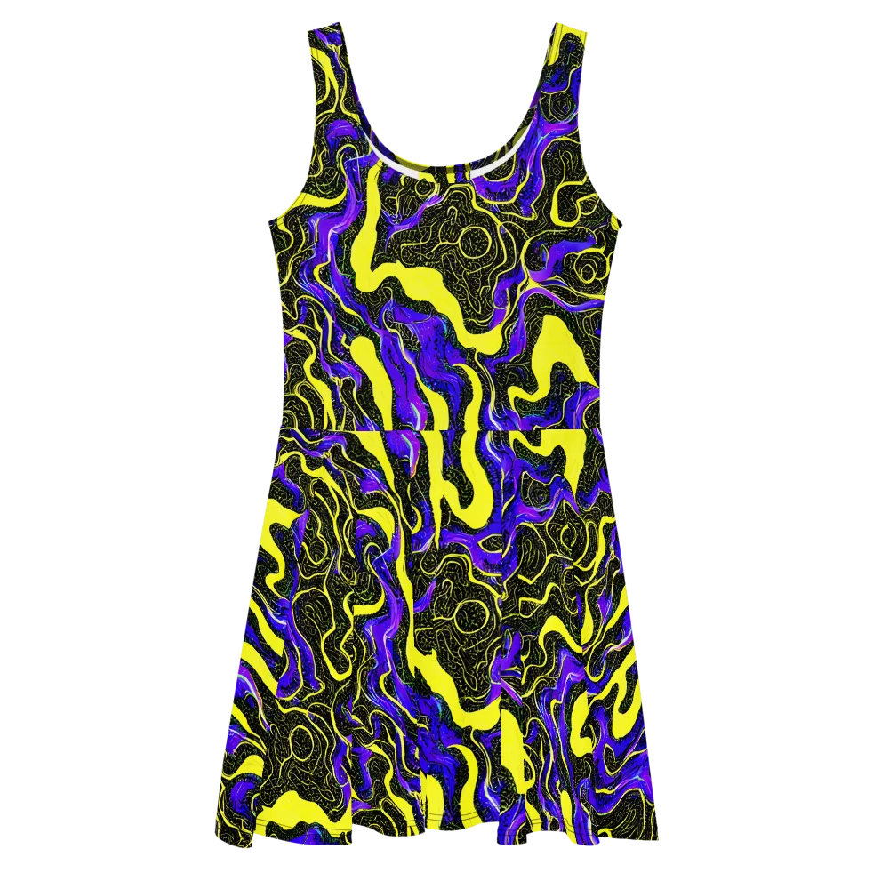 Rebel Circuit on Skater Dress — Front