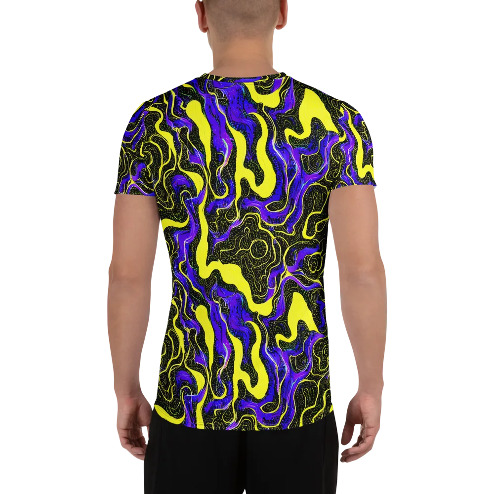 Rebel Circuit on Men's Athletic T-Shirt — Back