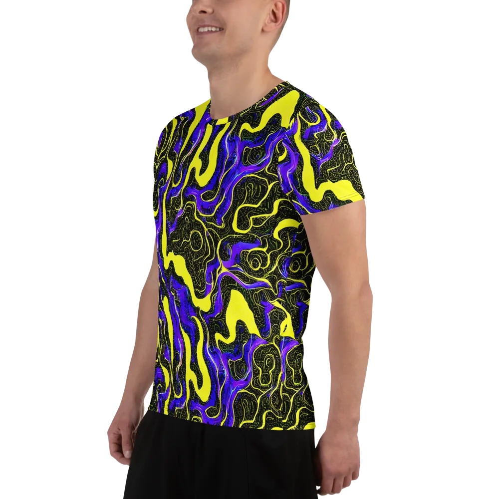 Rebel Circuit on Men's Athletic T-Shirt — Left