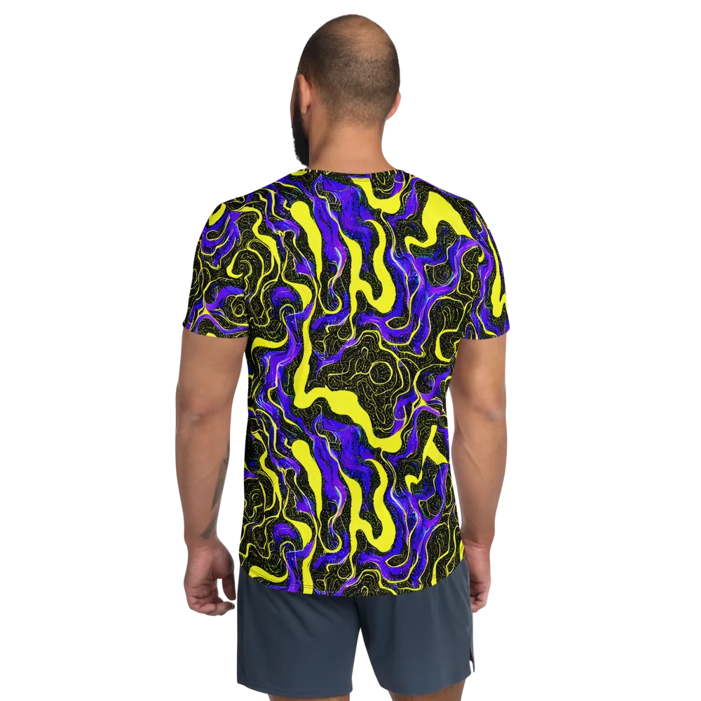 Rebel Circuit on Men's Athletic T-Shirt — Back