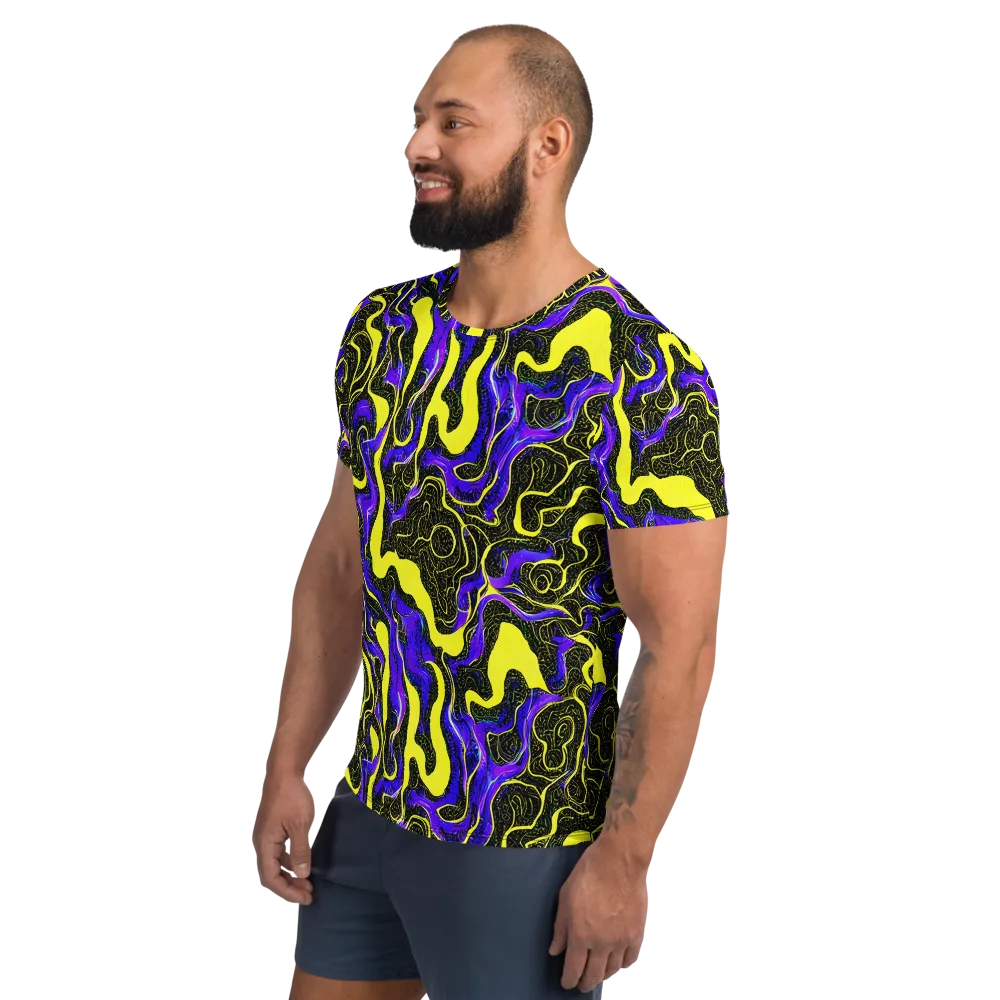 Rebel Circuit on Men's Athletic T-Shirt — Left