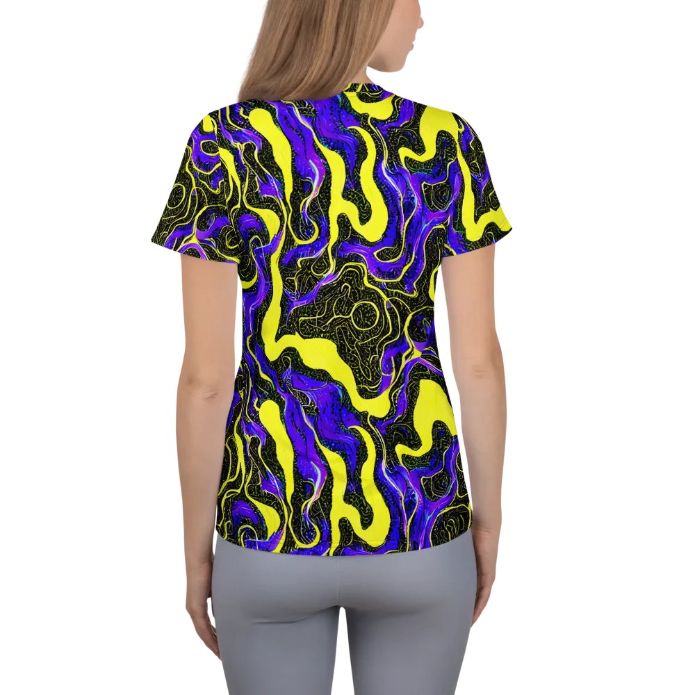Rebel Circuit on Women's Athletic T-Shirt — Back