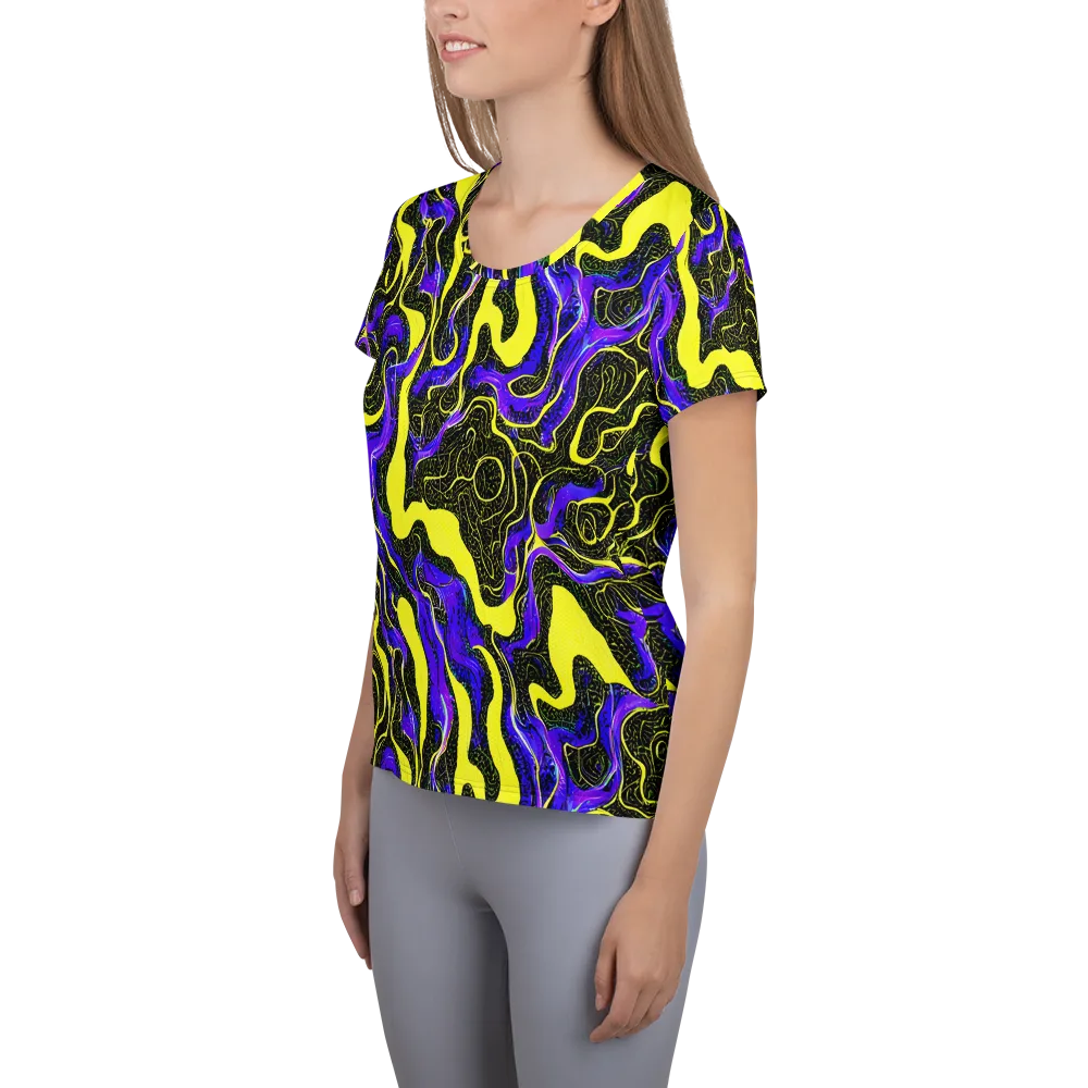 Rebel Circuit on Women's Athletic T-Shirt — Left