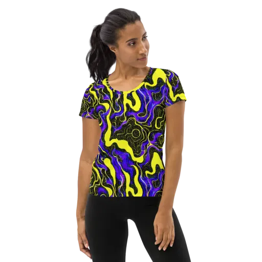 Rebel Circuit on a Women's Athletic T-Shirt