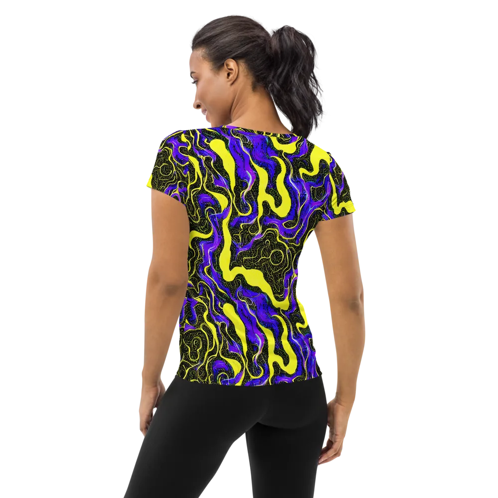 Rebel Circuit on Women's Athletic T-Shirt — Back