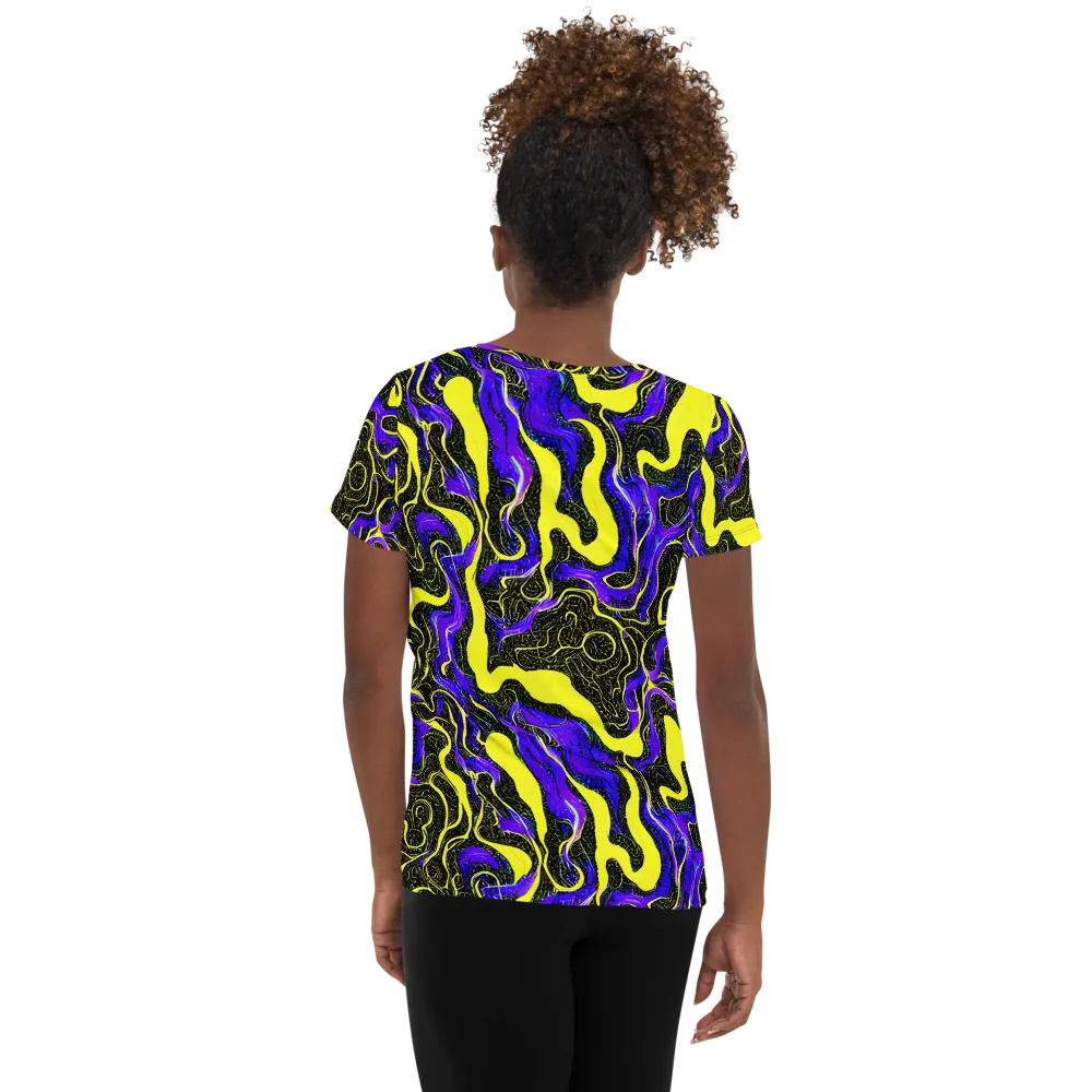 Rebel Circuit on Women's Athletic T-Shirt — Back