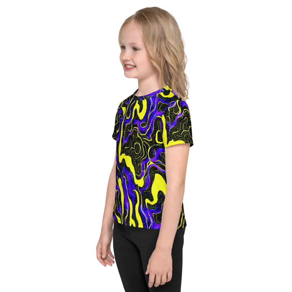 Rebel Circuit on Kids Crew Neck T-Shirt — Left
