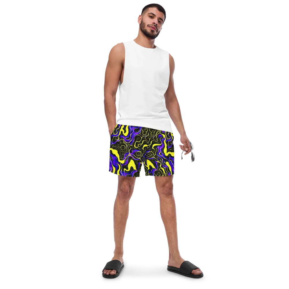 Rebel Circuit on Swim Trunks — Front