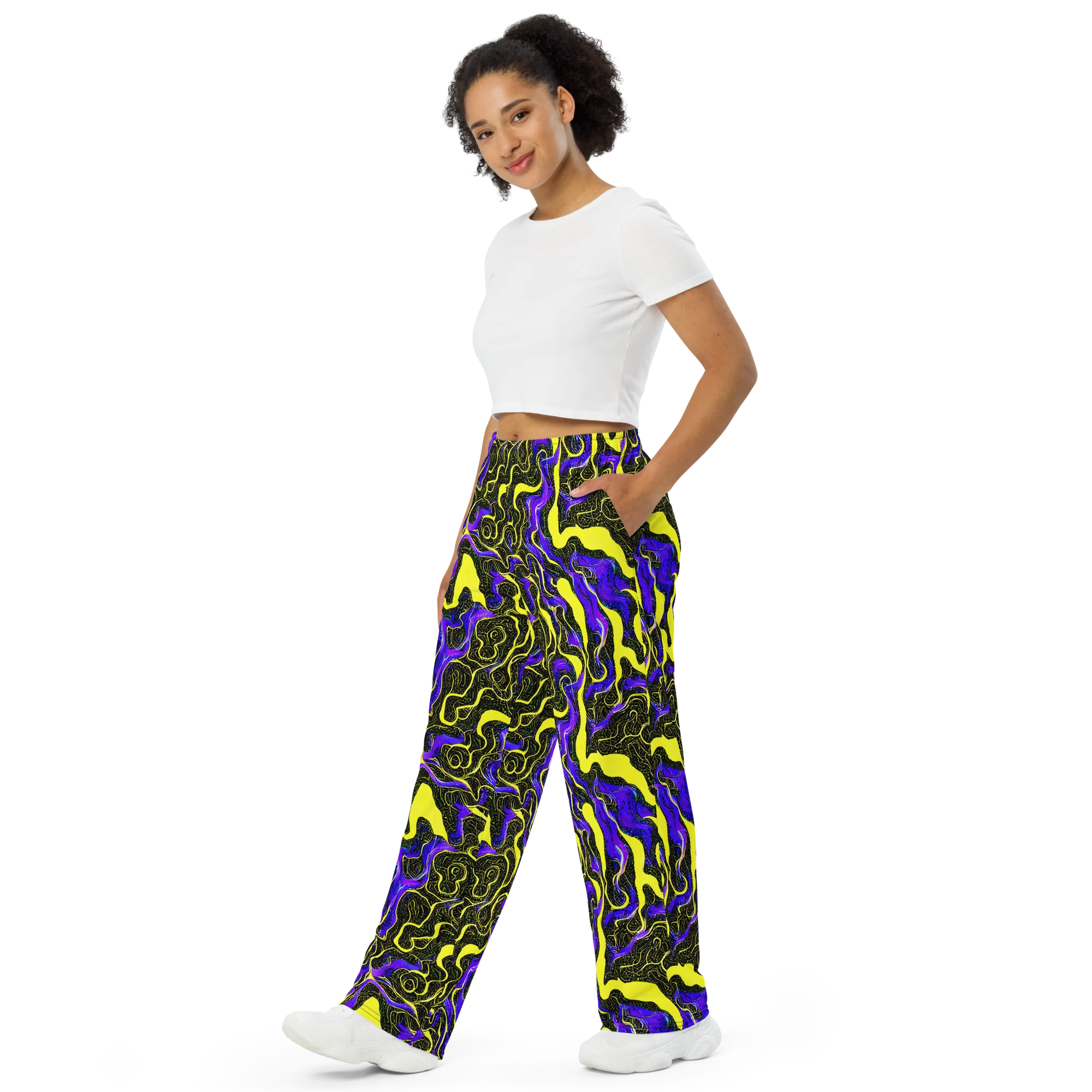 Rebel Circuit on Wide-Leg Pants — Left Front