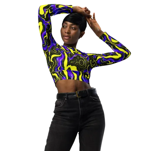 Rebel Circuit on a Long Sleeve Crop Top