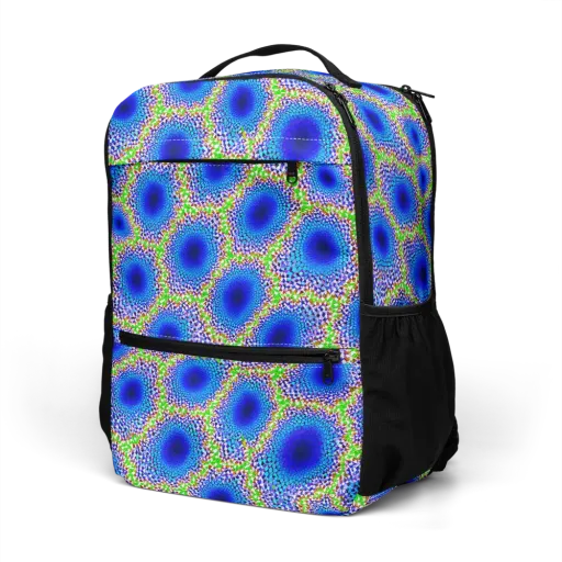 Cobalt Mosaic on a Utility Backpack