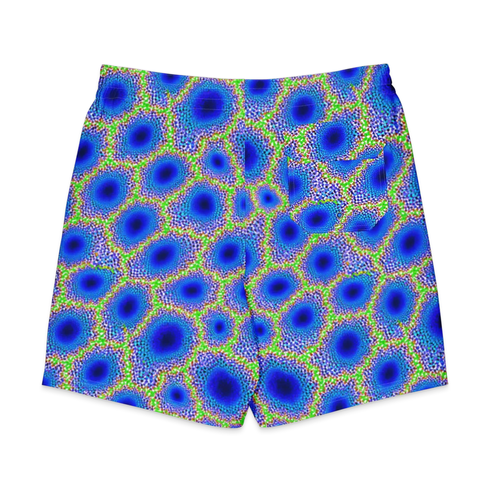 Cobalt Mosaic on Men's Board Shorts — Back