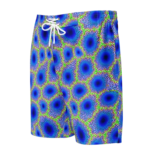 Cobalt Mosaic on a Men's Board Shorts