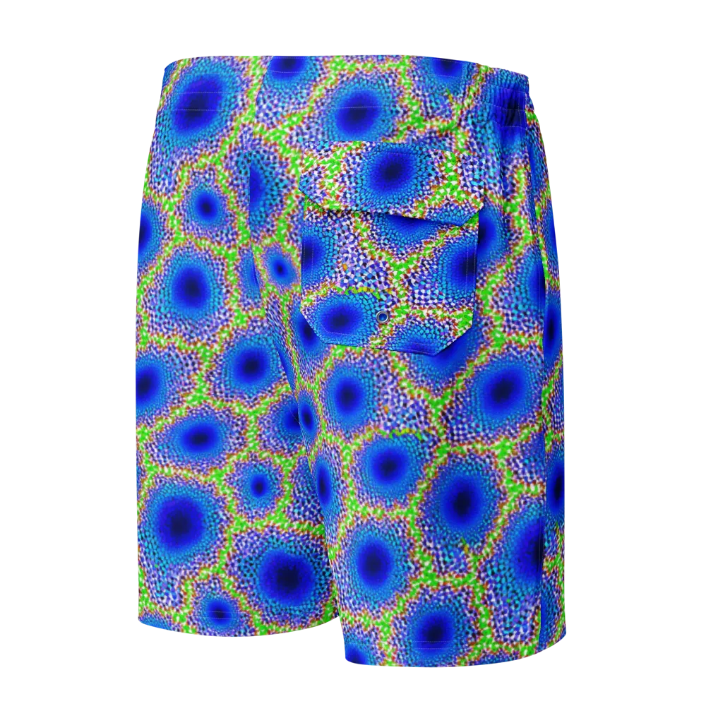 Cobalt Mosaic on Men's Board Shorts — Back