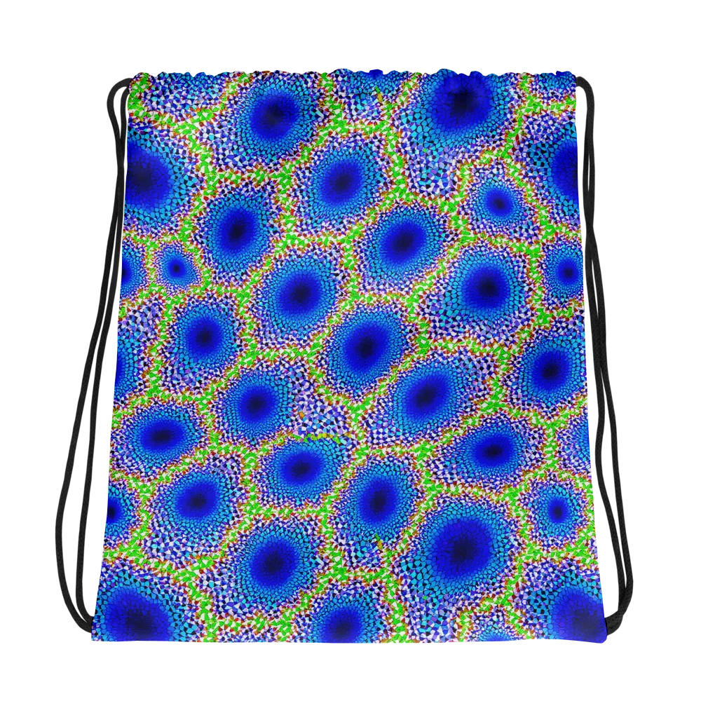 Cobalt Mosaic on Drawstring Bag — Photo