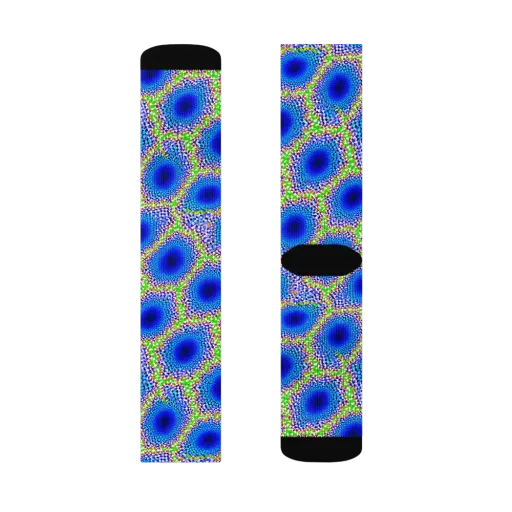 Cobalt Mosaic on a Socks