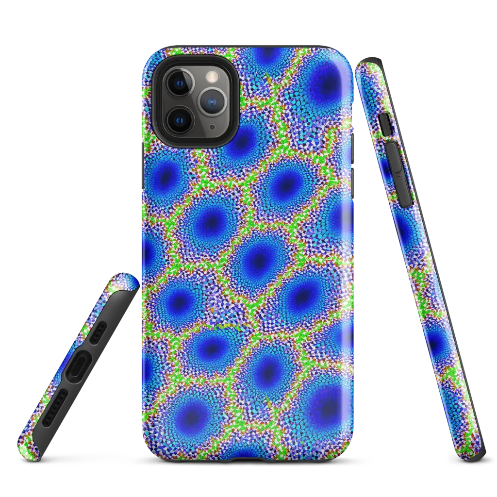 Cobalt Mosaic on Tough Case for iPhone® — Front