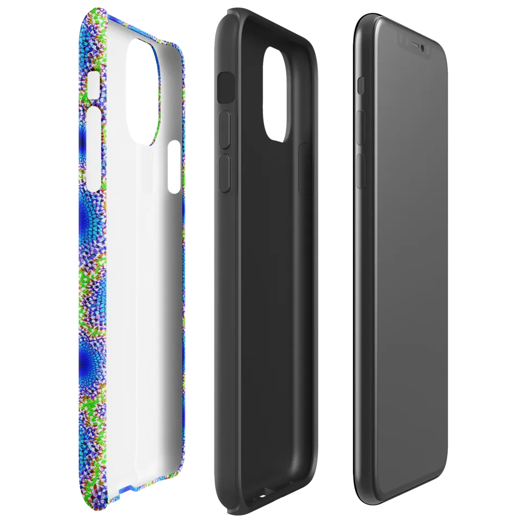 Cobalt Mosaic on Tough Case for iPhone® — Right
