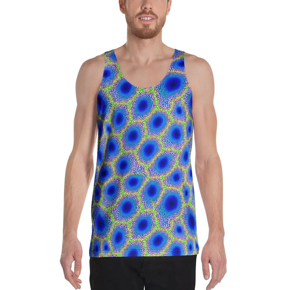 Cobalt Mosaic on Men's Tank Top — Front