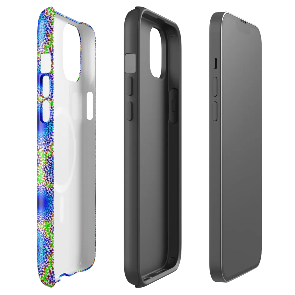 Cobalt Mosaic on MagSafe Tough Case for iPhone® — Front
