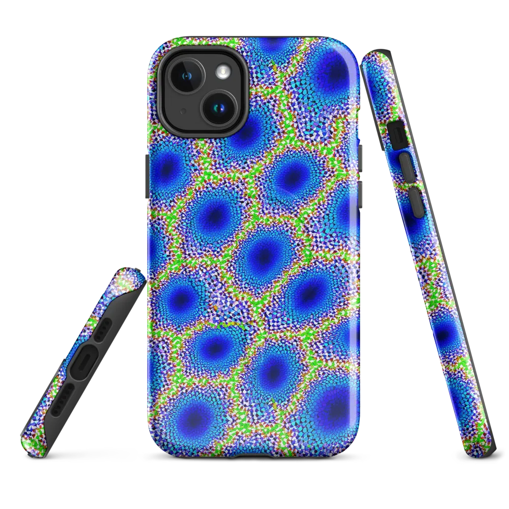 Cobalt Mosaic on MagSafe Tough Case for iPhone® — Front