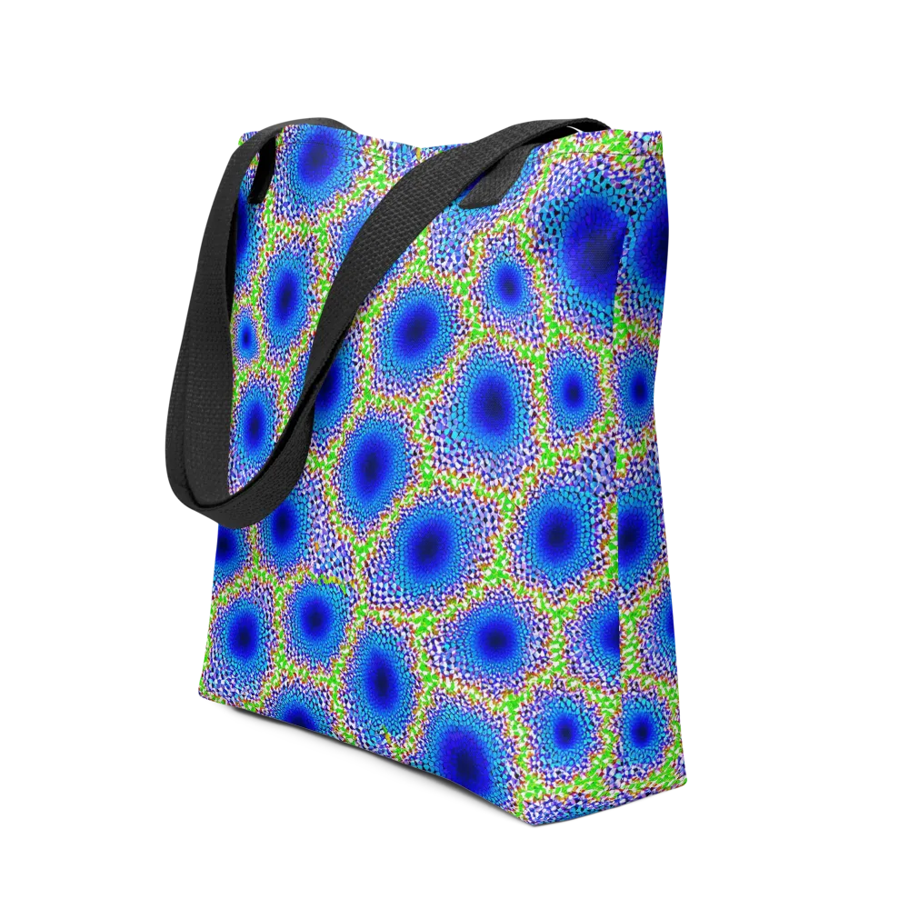 Cobalt Mosaic on Tote Bag — Front