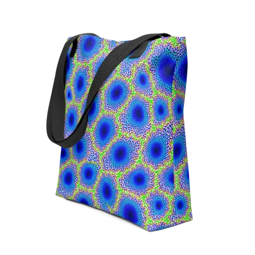 Cobalt Mosaic on a Tote Bag