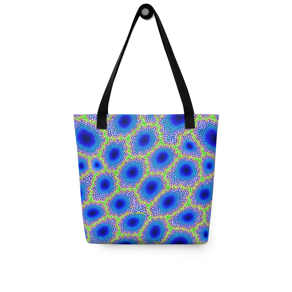 Cobalt Mosaic on Tote Bag — Front