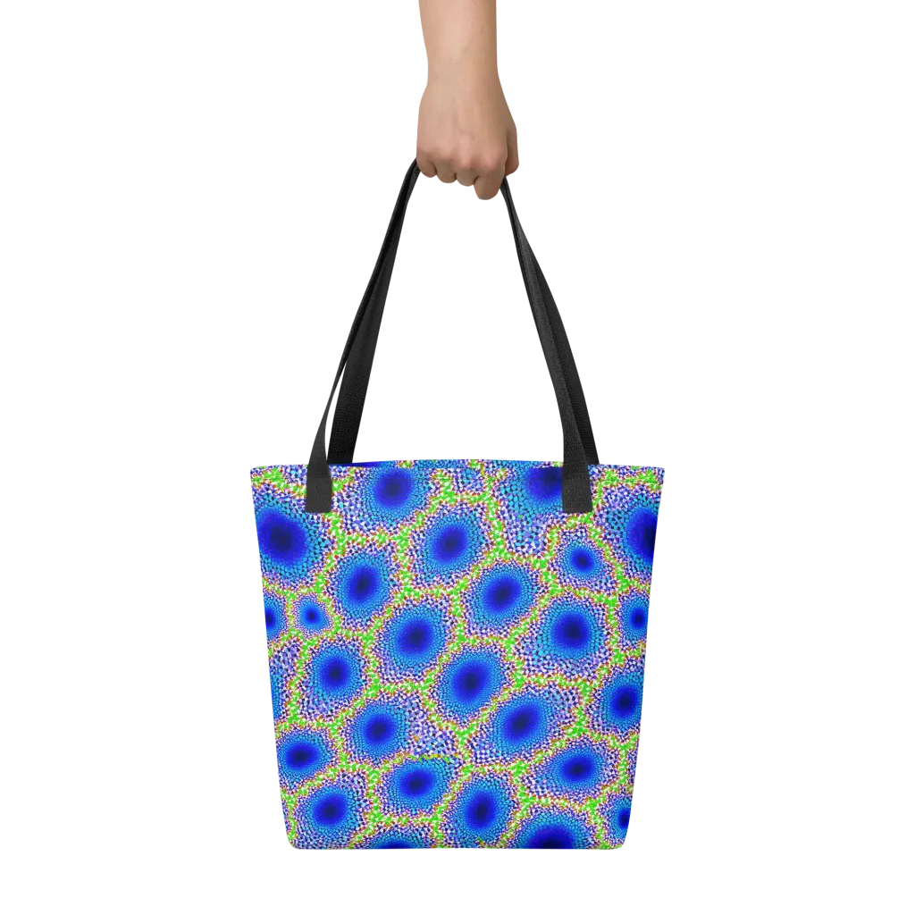 Cobalt Mosaic on Tote Bag — Front