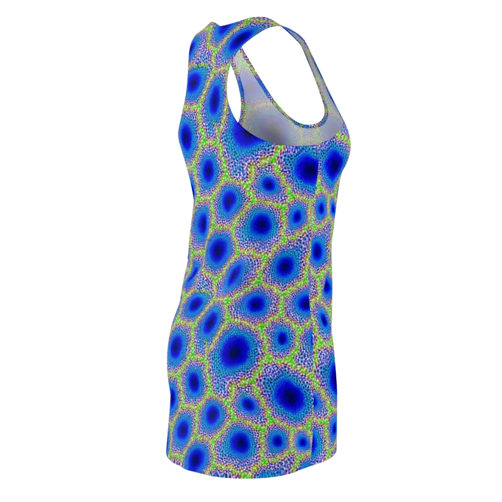 Cobalt Mosaic on Racerback Dress — Back Side