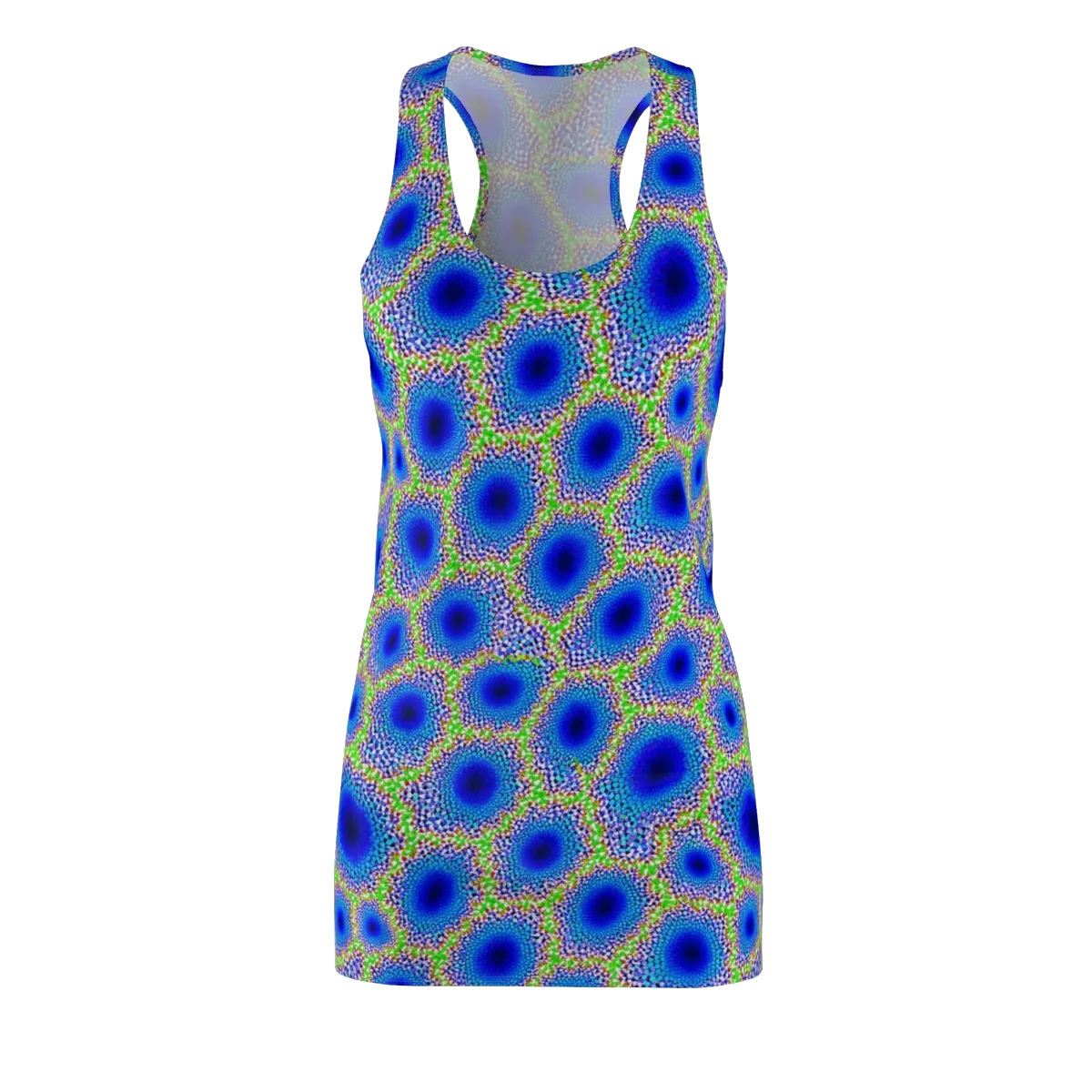 Cobalt Mosaic on Racerback Dress — Front